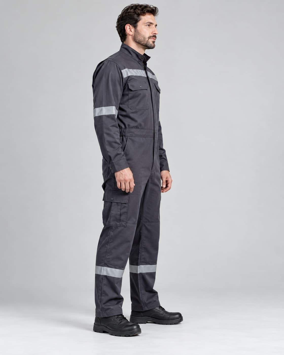 Overol industrial carbón · lateral